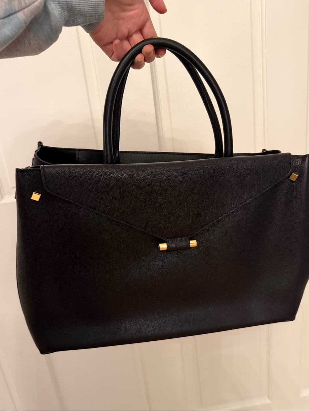 Stuart Weitzman Black Shoulder or Top-Handle Marielle Tote - NEW NEVER WORN